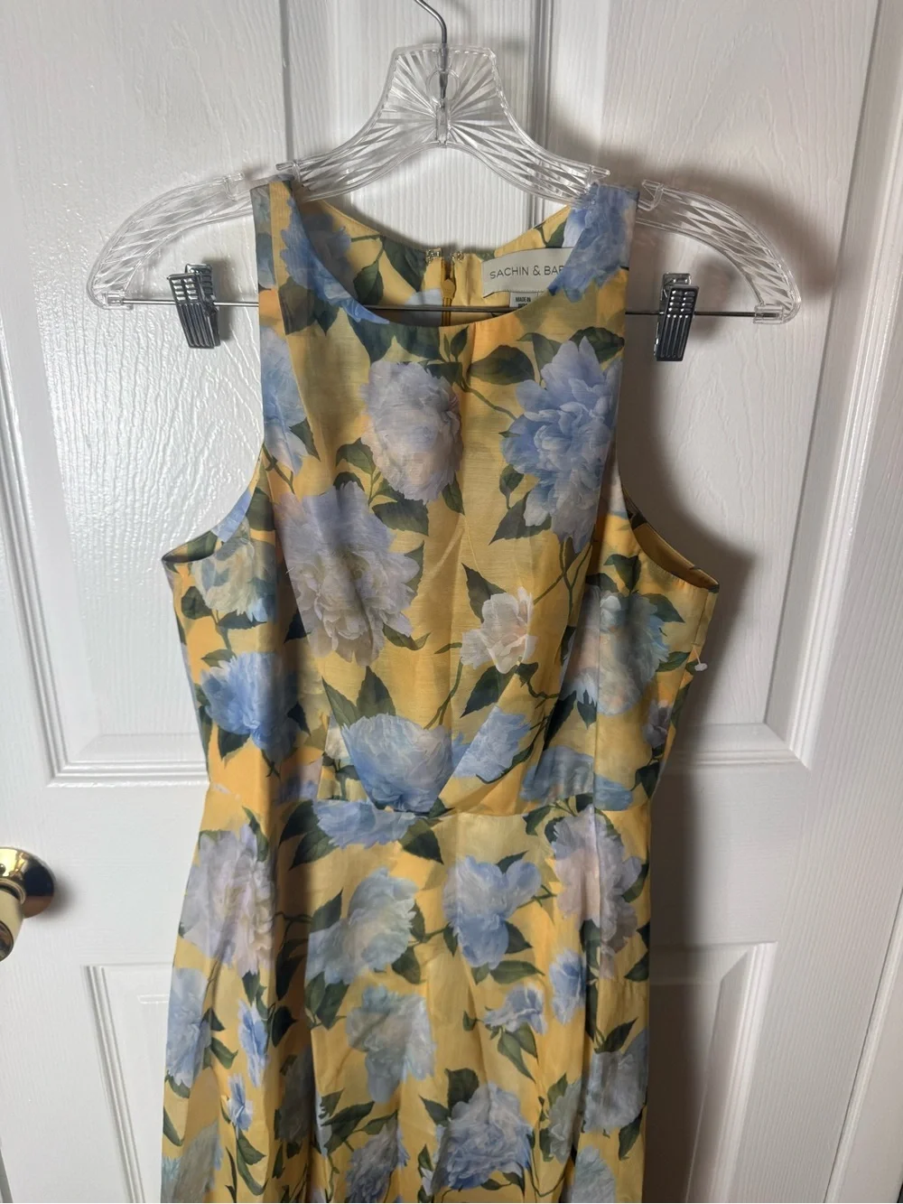 Sachin + Babi Kate Gown in Sun and Sea Peonies 6